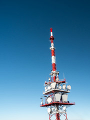 Red and White Radio Tower