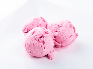 three balls of sorbet