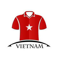 shirts icon made from the flag of Vietnam