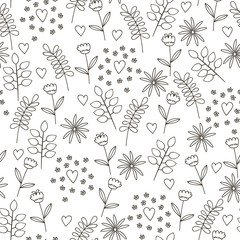 Floral decoration design seamless texture pattern
