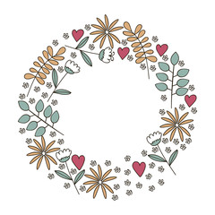 Floral decoration design illustration template