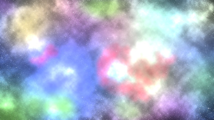 Galaxy nebula colorful with shining stars