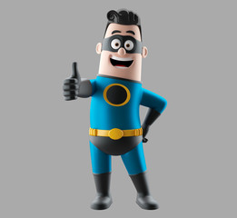 Fun superhero 3d render man © Martin Zahradnik 
