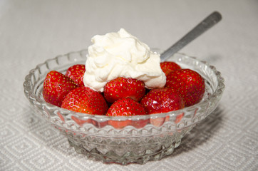 Fresh strawberries dessert
