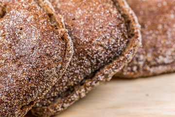 Three Pieces Of Brown Bread