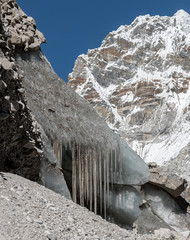 Fragmental view of the Khumbu glacier - Nepal, Himalayas