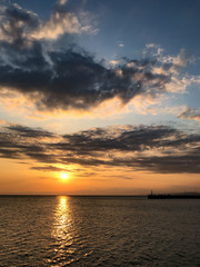 Sunset view of Enoshima - Nov. 6, 2016: Fujisawa, Japan - Enoshima landscape.