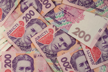 Fototapeta na wymiar Background of the ukrainian banknotes