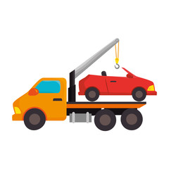 Plakat crane service isolated icon vector illustration design