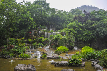 Fototapeta na wymiar Beautiful waterfall in China