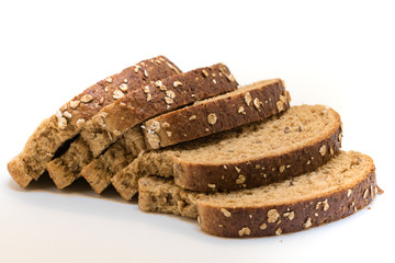Sliced full grain bread