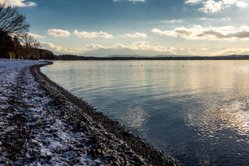 Abendstimmung am winterlichen Starnberger See
