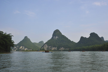 Raft on the Li river, China