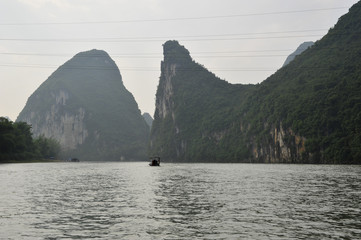 Raft on the Li river, China