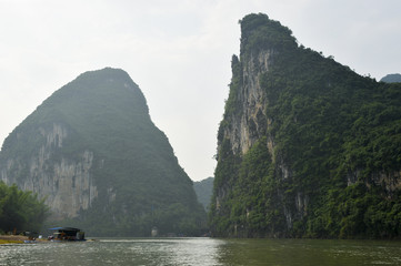Raft on the Li river, China