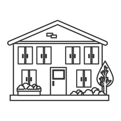 exterior house isolated icon vector illustration design