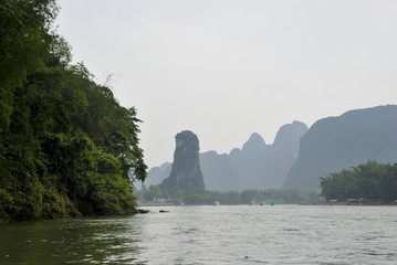 Raft on the Li river, China