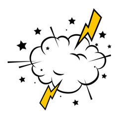 Naklejka premium comic pop art explosion vector illustration design