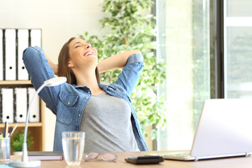 Entrepreneur resting at office