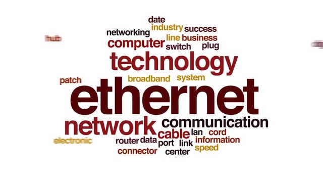 Ethernet animated word cloud.