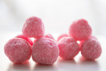 Set for bath bombs. Beauty products for body care. Photo closeup