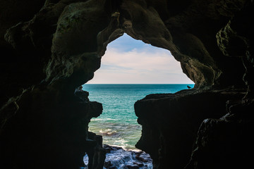 Obraz premium The Caves of Hercules is one of the most popular tourist attractions near Tangier, north of Morocco 