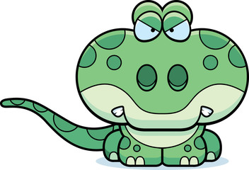 Cartoon Gecko Angry