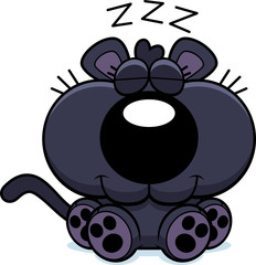 Cartoon Panther Napping