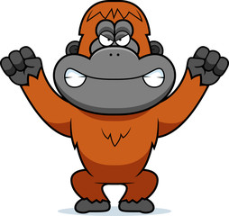 Angry Cartoon Orangutan