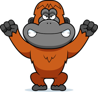 recommend clip art: Angry Cartoon Orangutan