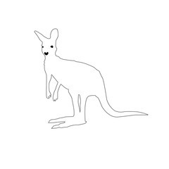 kangaroo icon illustration isolated sign symbol