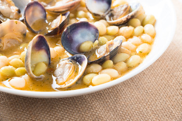 White beans with clams called 