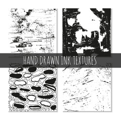 Ink hand drawn textures. Can be uses for wallpaper, background of web page, scrapbook, party decorations, t-shirt designs, cards, prints, postcards, posters, invitations, packaging and so on.