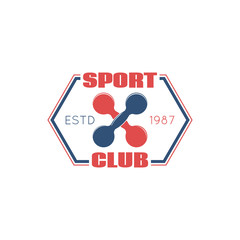 Vector illustration Sport club logo or emblem isolated on white background. 