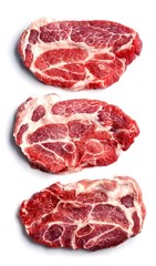 Set of crude meat