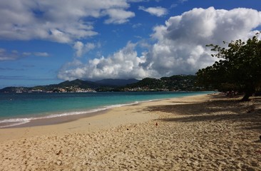 The Grand Anse beach in the Caribbean island country of Grenada