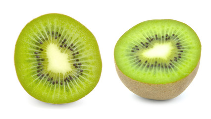 Fototapeta premium Kiwi cut in half isolated on white background