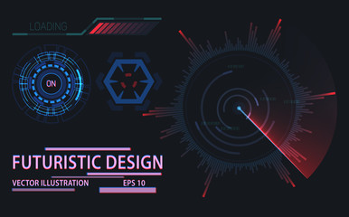 Web or game user interface futuristic elements