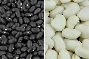 Black and white beans