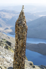 The famous Penny Post on the side of Mount Snowdon, Wales.