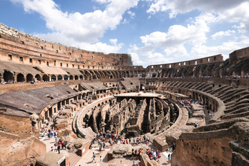 Fototapeta na wymiar Interior view of the Colosseum. Rome, Italy
