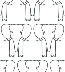 Elephant face contour pattern
