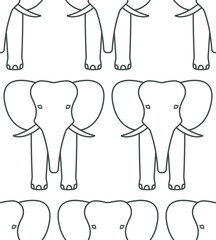 Elephant face contour pattern