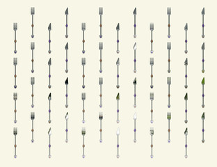 Wallpaper - Background of Original CAD Design of Knife and Folk featuring spiral handles and Gem stones 