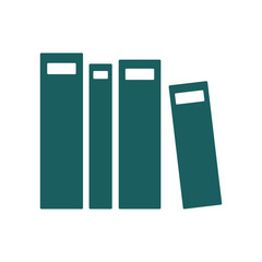 books on shelf icon on white background