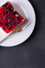 Forest fruit cake with jelly