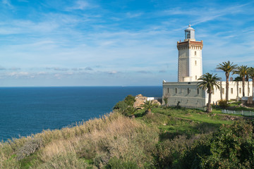 Cape Spartel, promontory at the entrance to the Strait of Gibraltar, 12 km West of Tangier, Morocco.
