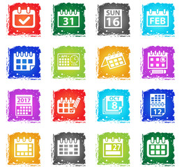 calendar icon set