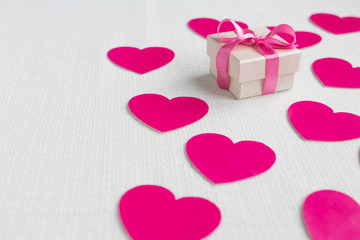 Fototapeta premium Heart and gift in creative style
