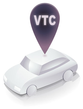 Voiture VTC (reflet)